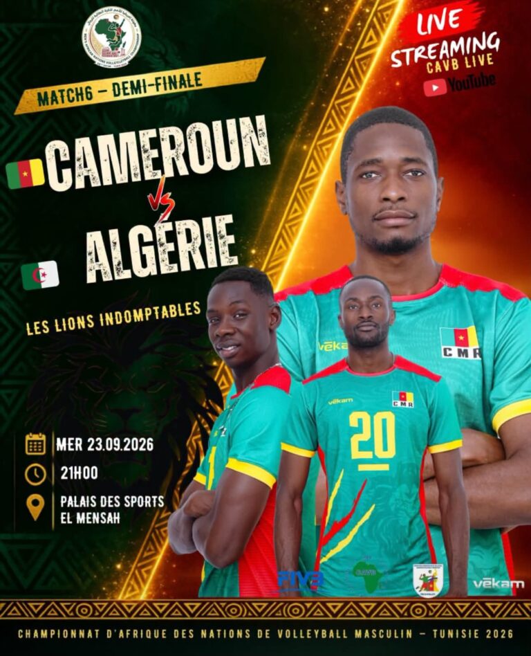 CHAN TUNISIE 2026: Les Lions Indomptables affrontent l’Algérie en demi-finale.