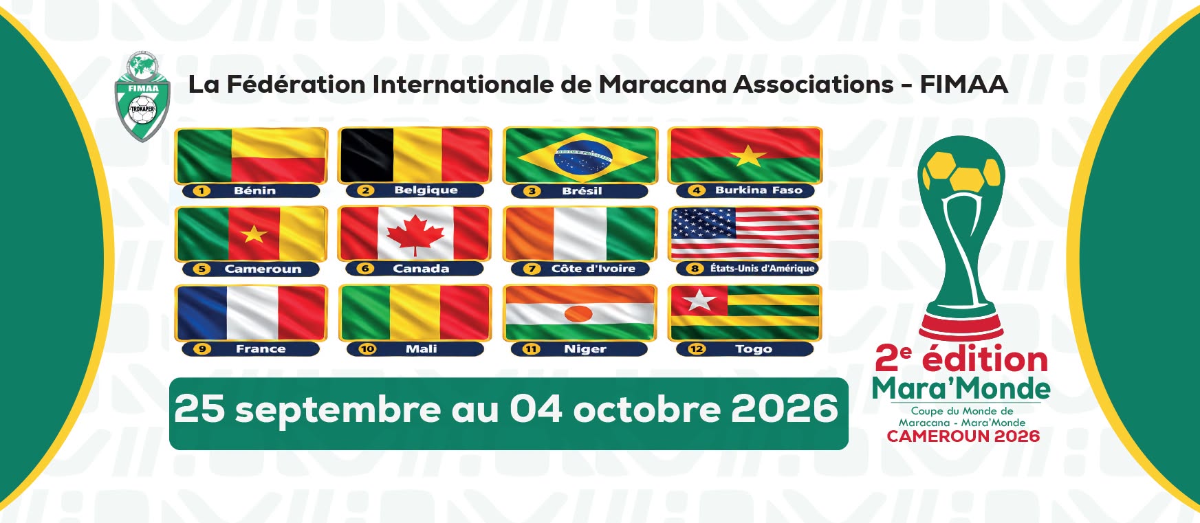 MARA&rsquo;MONDE CAMEROUN 2026 : 12 Nations à l&rsquo;assaut du Globe pour la 2e édition de la Coupe du Monde de Maracana