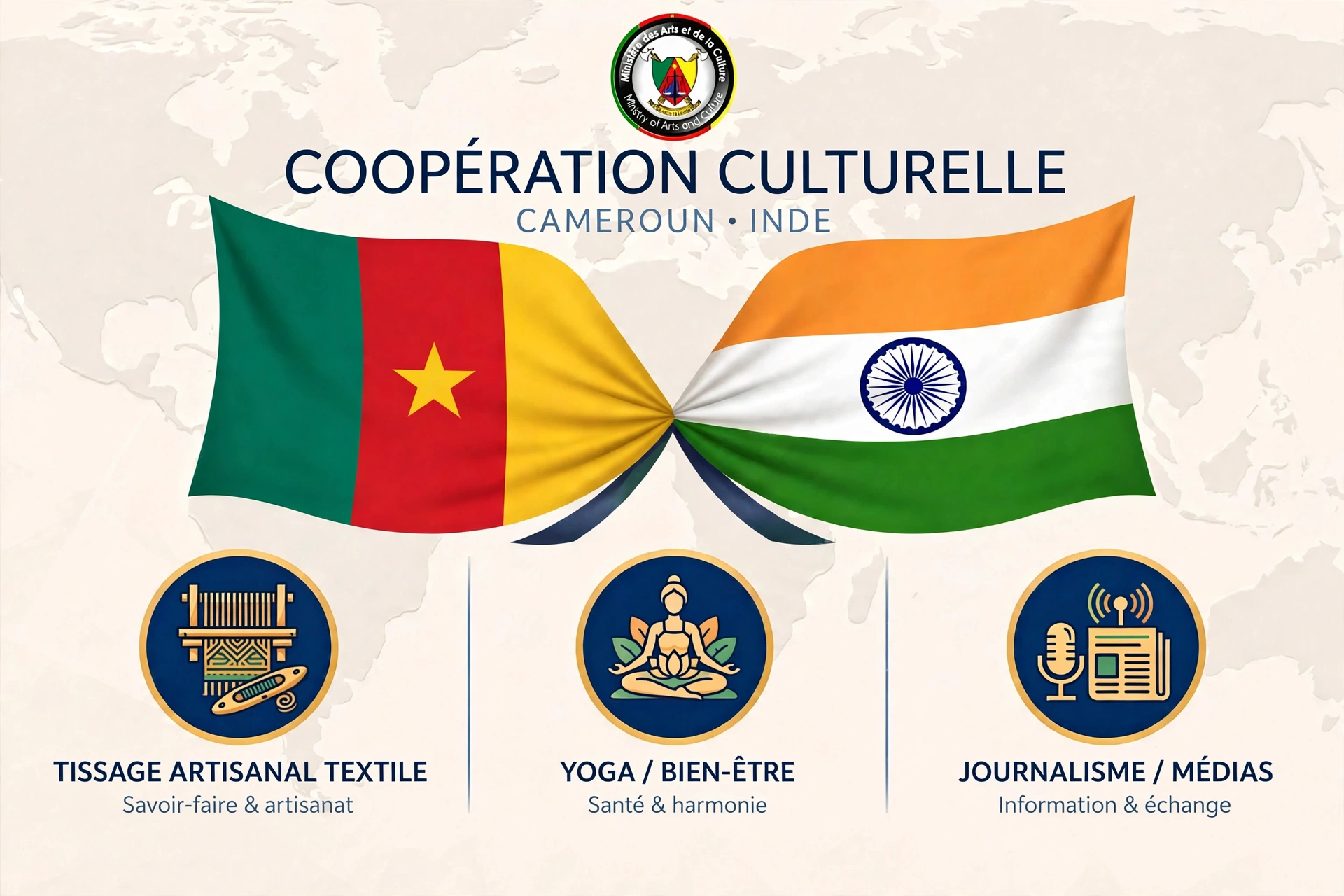 COOPÉRATION CULTURELLE CAMEROUN-INDE : Des bourses de formation de courte durée offertes aux acteurs culturels camerounais