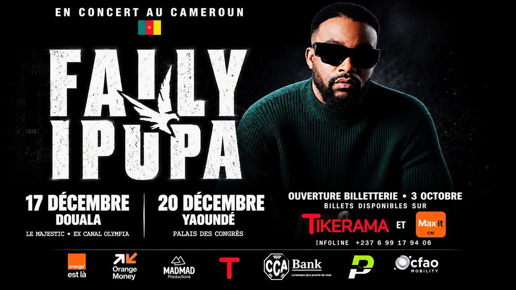 Fally Ipupa débarque au Cameroun pour deux concerts