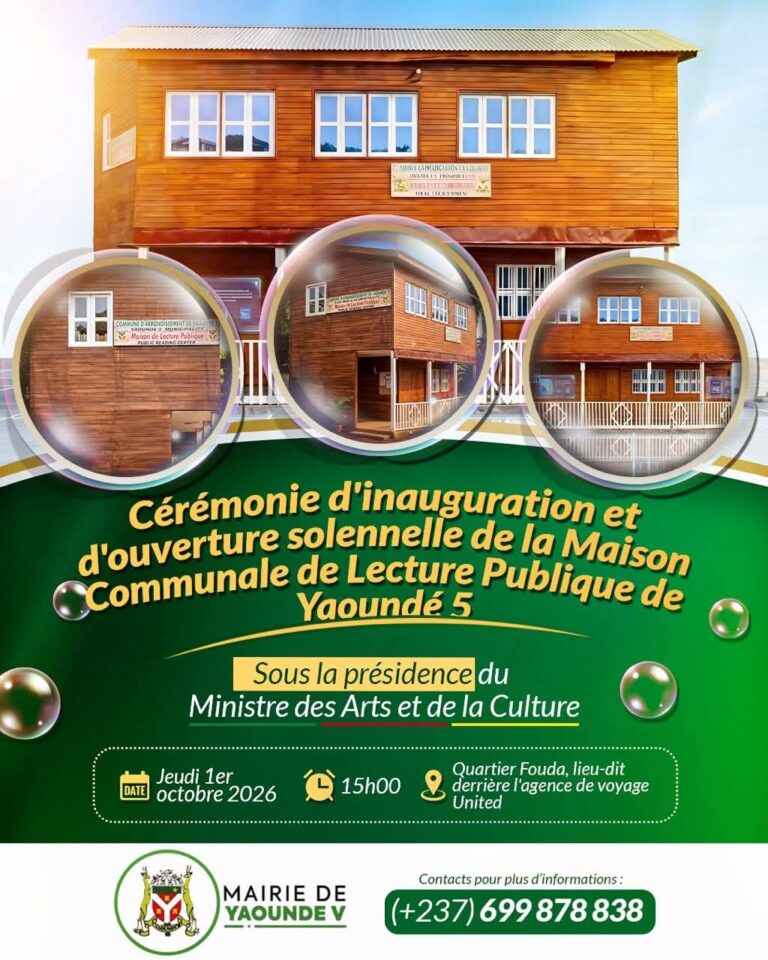 YAOUNDÉ V : UNE MAISON DE LECTURE PUBLIQUE POUR DÉMOCRATISER L&rsquo;ACCÈS AU SAVOIR