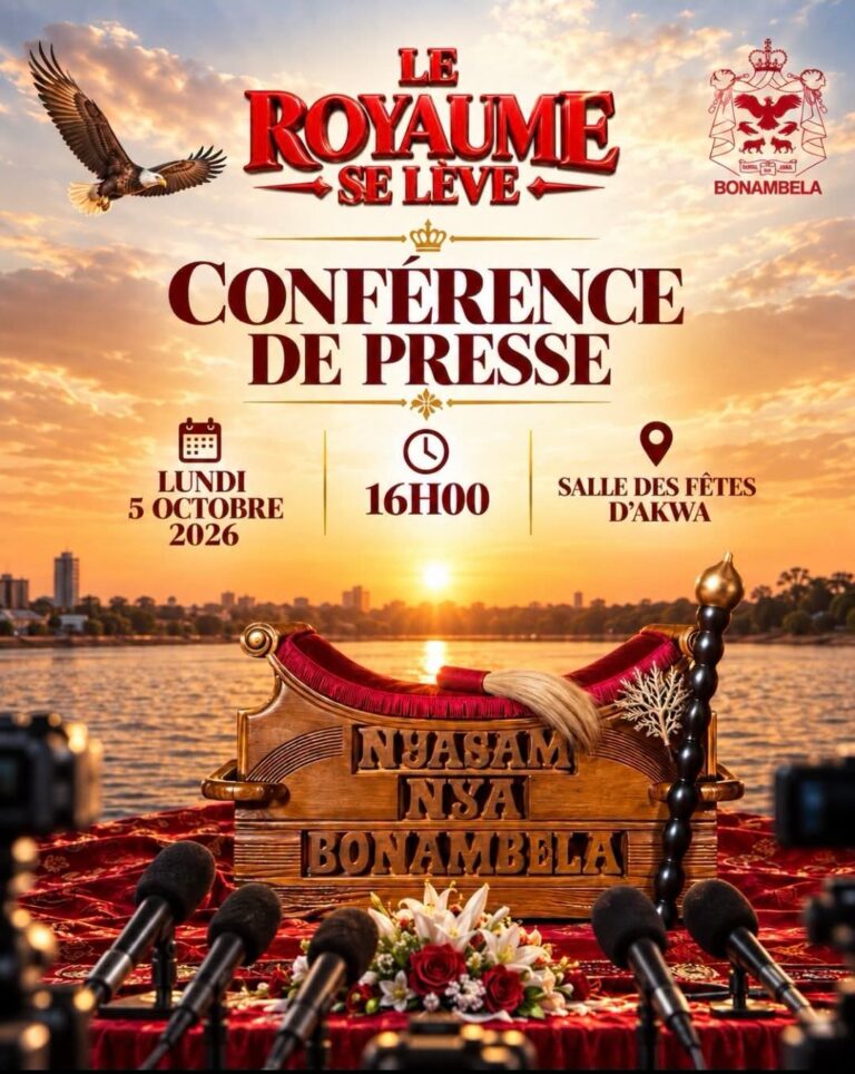 BONAMBELA : LE ROYAUME SE LÈVE – UNE CONFÉRENCE DE PRESSE HISTORIQUE ANNONCÉE CE LUNDI À AKWA