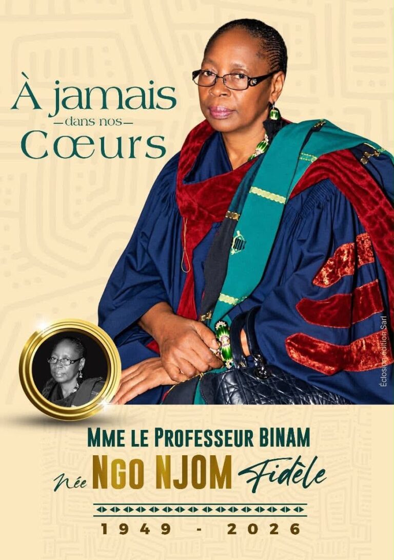 NÉCROLOGIE : Le monde universitaire en deuil, le Professeur BINAM née NGO NJOM Fidèle s&rsquo;en est allée (1949-2026)