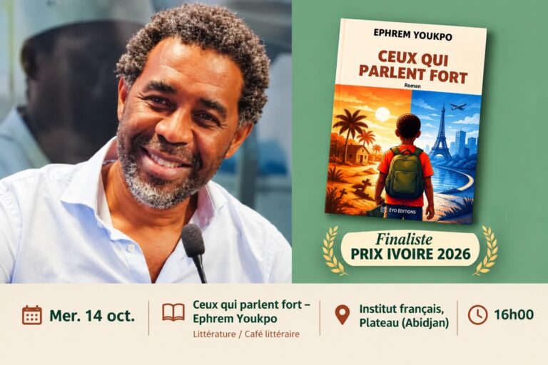 LITTÉRATURE : EPHREM YOUKPO FINALISTE DU PRIX IVOIRE 2026 ATTENDU À L&rsquo;INSTITUT FRANÇAIS D&rsquo;ABIDJAN