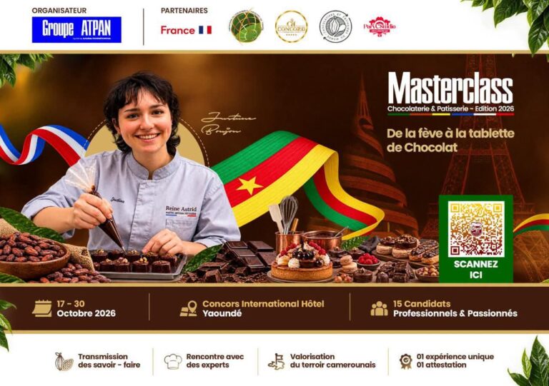 MASTERCLASS CHOCOLATERIE & PÂTISSERIE 2026 : DE LA FÈVE À LA TABLETTE, LE CAMEROUN SE FORME À L&rsquo;EXCELLENCE FRANÇAISE