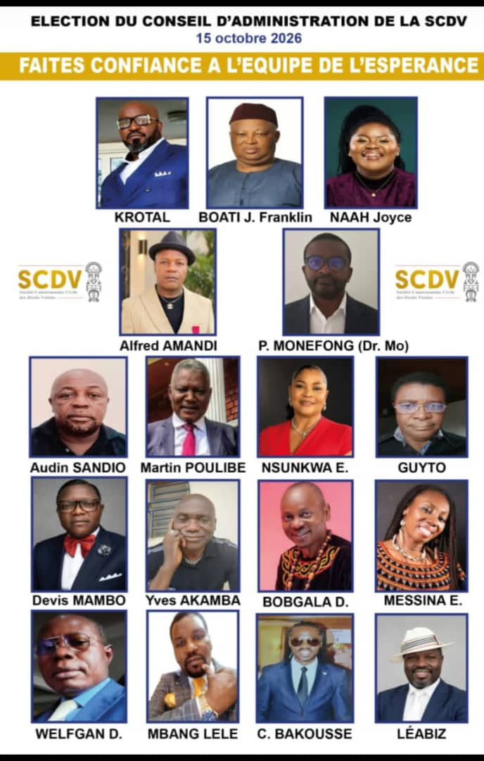 CAMEROUN : ELECTION DU CONSEIL D&rsquo;ADMINISTRATION DE LA SCDV : L&rsquo;EQUIPE DE L&rsquo;ESPERANCE SE PRESENTE