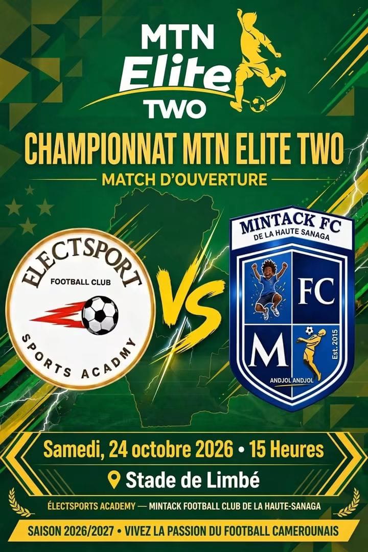 FOOTBALL – MTN ELITE TWO : LE CHAMPIONNAT LANCE SA SAISON 2026/2027 À LIMBÉ